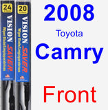 Front Wiper Blade Pack for 2008 Toyota Camry - Vision Saver