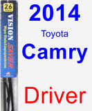 Driver Wiper Blade for 2014 Toyota Camry - Vision Saver