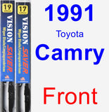 Front Wiper Blade Pack for 1991 Toyota Camry - Vision Saver