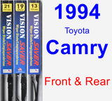 Front & Rear Wiper Blade Pack for 1994 Toyota Camry - Vision Saver