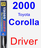 Driver Wiper Blade for 2000 Toyota Corolla - Vision Saver