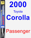 Passenger Wiper Blade for 2000 Toyota Corolla - Vision Saver