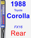 Rear Wiper Blade for 1988 Toyota Corolla - Vision Saver