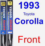 Front Wiper Blade Pack for 1993 Toyota Corolla - Vision Saver