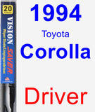 Driver Wiper Blade for 1994 Toyota Corolla - Vision Saver