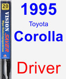 Driver Wiper Blade for 1995 Toyota Corolla - Vision Saver