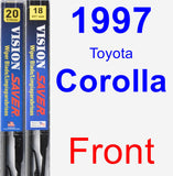 Front Wiper Blade Pack for 1997 Toyota Corolla - Vision Saver