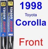 Front Wiper Blade Pack for 1998 Toyota Corolla - Vision Saver