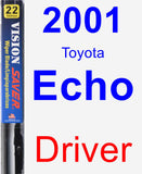 Driver Wiper Blade for 2001 Toyota Echo - Vision Saver