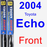 Front Wiper Blade Pack for 2004 Toyota Echo - Vision Saver