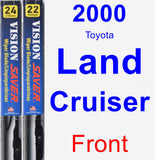 Front Wiper Blade Pack for 2000 Toyota Land Cruiser - Vision Saver