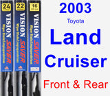 Front & Rear Wiper Blade Pack for 2003 Toyota Land Cruiser - Vision Saver