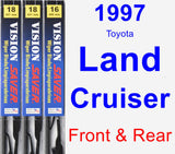 Front & Rear Wiper Blade Pack for 1997 Toyota Land Cruiser - Vision Saver