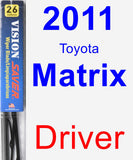 Driver Wiper Blade for 2011 Toyota Matrix - Vision Saver