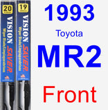 Front Wiper Blade Pack for 1993 Toyota MR2 - Vision Saver