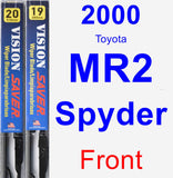 Front Wiper Blade Pack for 2000 Toyota MR2 Spyder - Vision Saver