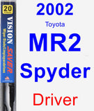 Driver Wiper Blade for 2002 Toyota MR2 Spyder - Vision Saver