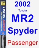 Passenger Wiper Blade for 2002 Toyota MR2 Spyder - Vision Saver