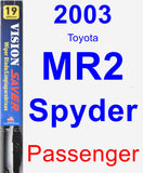 Passenger Wiper Blade for 2003 Toyota MR2 Spyder - Vision Saver