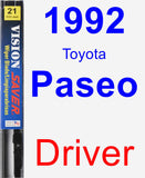 Driver Wiper Blade for 1992 Toyota Paseo - Vision Saver