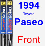 Front Wiper Blade Pack for 1994 Toyota Paseo - Vision Saver