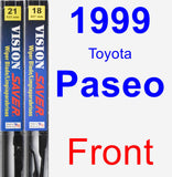 Front Wiper Blade Pack for 1999 Toyota Paseo - Vision Saver