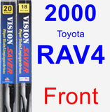 Front Wiper Blade Pack for 2000 Toyota RAV4 - Vision Saver