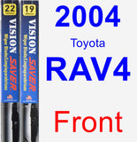 Front Wiper Blade Pack for 2004 Toyota RAV4 - Vision Saver