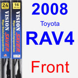 Front Wiper Blade Pack for 2008 Toyota RAV4 - Vision Saver