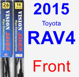 Front Wiper Blade Pack for 2015 Toyota RAV4 - Vision Saver