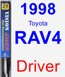 Driver Wiper Blade for 1998 Toyota RAV4 - Vision Saver