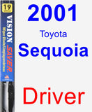 Driver Wiper Blade for 2001 Toyota Sequoia - Vision Saver