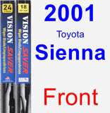 Front Wiper Blade Pack for 2001 Toyota Sienna - Vision Saver