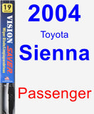 Passenger Wiper Blade for 2004 Toyota Sienna - Vision Saver