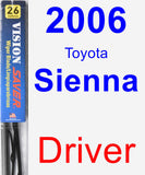 Driver Wiper Blade for 2006 Toyota Sienna - Vision Saver