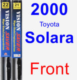 Front Wiper Blade Pack for 2000 Toyota Solara - Vision Saver