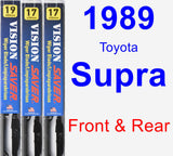 Front & Rear Wiper Blade Pack for 1989 Toyota Supra - Vision Saver