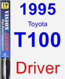 Driver Wiper Blade for 1995 Toyota T100 - Vision Saver