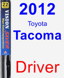 Driver Wiper Blade for 2012 Toyota Tacoma - Vision Saver