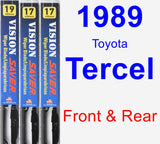 Front & Rear Wiper Blade Pack for 1989 Toyota Tercel - Vision Saver