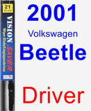 Driver Wiper Blade for 2001 Volkswagen Beetle - Vision Saver