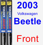 Front Wiper Blade Pack for 2003 Volkswagen Beetle - Vision Saver