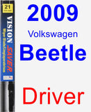 Driver Wiper Blade for 2009 Volkswagen Beetle - Vision Saver