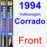 Front Wiper Blade Pack for 1994 Volkswagen Corrado - Vision Saver