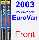 Front Wiper Blade Pack for 2003 Volkswagen EuroVan - Vision Saver