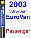 Passenger Wiper Blade for 2003 Volkswagen EuroVan - Vision Saver