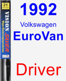 Driver Wiper Blade for 1992 Volkswagen EuroVan - Vision Saver