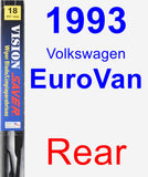 Rear Wiper Blade for 1993 Volkswagen EuroVan - Vision Saver