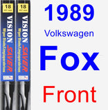 Front Wiper Blade Pack for 1989 Volkswagen Fox - Vision Saver