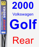 Rear Wiper Blade for 2000 Volkswagen Golf - Vision Saver